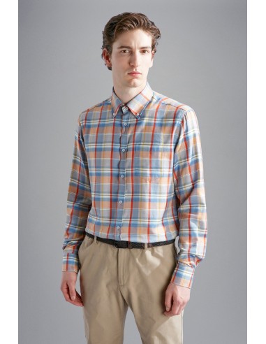 Chemise à carreaux multicolore français