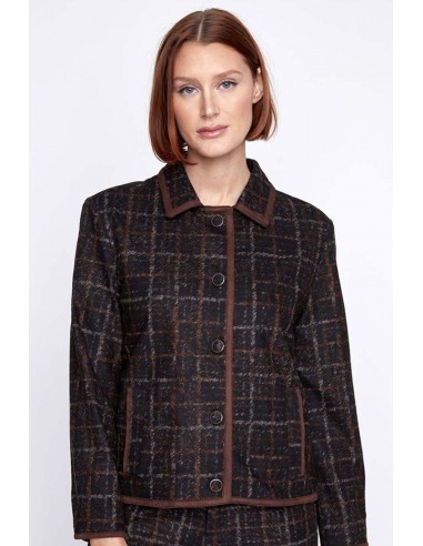 Veste motifs à carreaux soldes